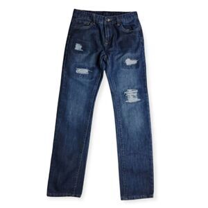 Lucky‎ Brand Billy Straight Leg Girl's  Distressed Denim Jeans Size 16Y